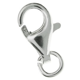10 pcs .925 Sterling Silver Oval Trigger Pear Lobster Claw Clasp 5mm X 9mm w/Jump Rings/Findings/Bright
