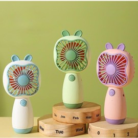 JIAN HAO Portable Handheld Fan with USB Charging, Pink, Small Electric Fan for Home Office Use (Green)