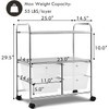 Hysache Rolling Storage Cart, Utility Organizer Cart w/ 4 Drawer