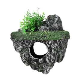 Bothyi Aquarium Decor Float Rock Landscaping Decoration Suspended Artificial Stone for Aquarium Exploring Turtle Landscaping, M
