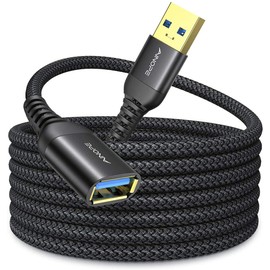 AINOPE 6.6FT USB 3.0 Extension Cable Type A Male to Female Extension Cord High Data Transfer Compatible with USB Keyboard,Mouse,Flash Drive, Hard Drive-Black