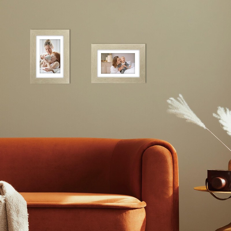 Toner Depot 2 Pack 4x6 Picture Frame, Quick-Change Photo Storage
