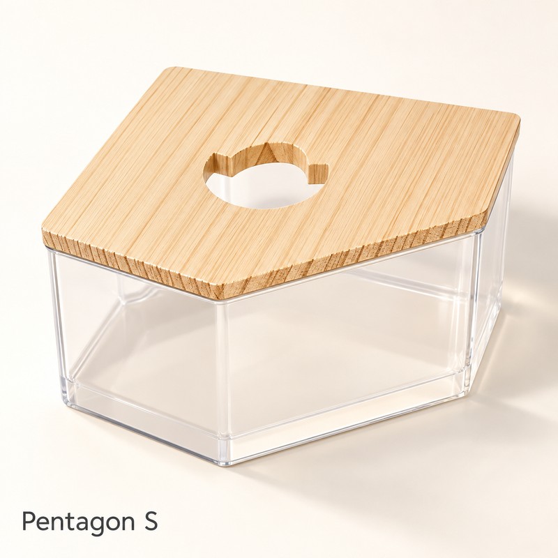 Transparent Hamster Sand Bath Box for Small Pets – Clear