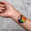 4 x 'Progress Pride Heart' Temporary Tattoos - Water Resistant,