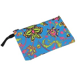 GURU SHOP Colourful Boho Cosmetic Bag, Upcyceling Case, Pencil Case - Orange, Men/Women, Cotton, 12 x 18 x 1 cm, Small Bags for Cosmetics, Stationery, More, turquoise, One size, Casual