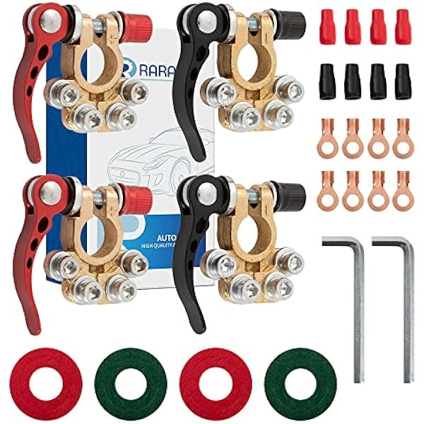 4 PCS Military Spec Battery Terminal Connectors Top Post Kit