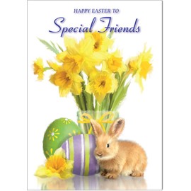 Special Friends Easter Card - Medium Sized Card (A5 Size -148mm x 210mm) with Envelope