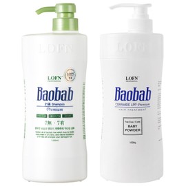 Lopen Baobab Baby Powder Treatment 1000ml + Lopen Baobab Dry Shampoo 1000ml, 1 piece / 로픈 바오밥 베이비파우더 트리트먼트 1000ml + 로픈 바오밥 건성샴푸 1000ml, 1개