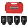 Mayouko 4PCS 1/2" Drive Spindle Axle Nut Impact Socket Set,