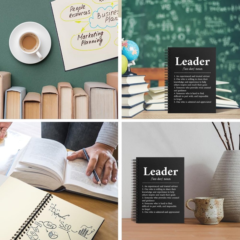 WUUCKOO Leader Definition 80 Sheets 160 Pages Funny Spiral Notebook,