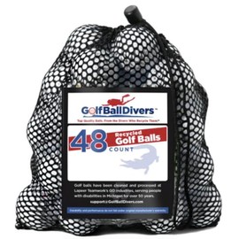 48 Mesh Bag Recycled Used Golf Balls for Titleist Golf Balls in Value Condition AAA Quality Bonus Cap America Golf Hat (White/Black)