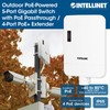 Intellinet Outdoor Weatherproof 5 Port Gigabit Switch with Poe Passthrough