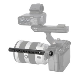 NICEYRIG 6.2 Inch 15mm Cheese Rod with 1/4 3/8 Locating Hole, M12 Inner Thread Aluminum Alloy 15mm Rod Rail for Camera Cage Rig, Lens Support-541