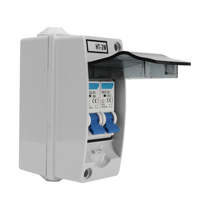 2 Poles Circuit Breaker MCB Miniature Leakage Breaker Waterproof Distribution