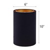Wellmet BlackGold 6"x 6"x10" Lampshade, No Assembly Required, Classic Modern