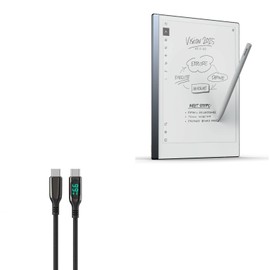 BoxWave Cable Compatible with Remarkable 2 - DirectSync PD Cable (3ft) - USB-C to USB-C (100W), Type C Braided 3ft Charge and Sync Cable for Remarkable 2 - Jet Black