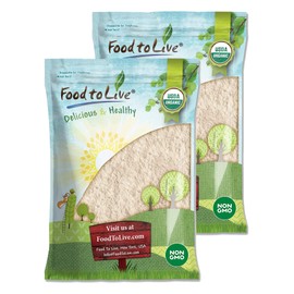 Food to Live Organic White Quinoa Flour, 16 Pounds – Non-GMO, Fine Ground Whole Grains, Vegan Meal, Kosher, Bulk Powder. Good Source of Protein, Dietary Fiber. Perfect for Baking, and as Thickener.