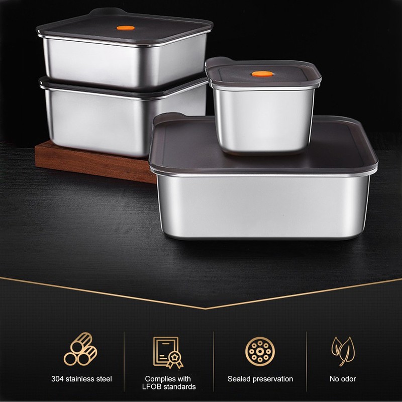 Stainless Steel Food Storage Container Stainless Steel Preservation Box Bento