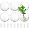 Yarlung 6 Pack Wall Hanging Planters Terrarium, 4.7 Inch Glass