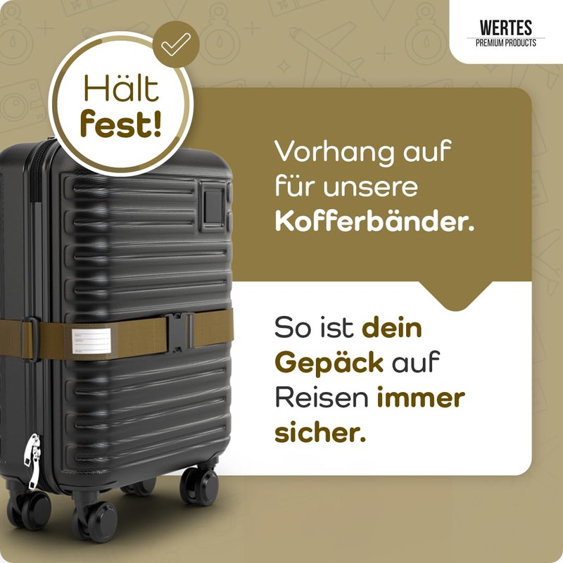 Luggage Strap Set of 4 – Suitcase Straps Safe &
