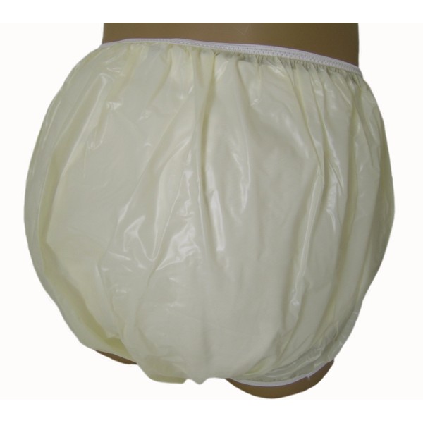 Baby Pants Yellow Pastel Adult Pullon Plastic Pants - Small