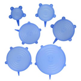 Gadgetime USA - Silicone Stretch Lids - Bowl Covers - Reusable Food Storage - Microwave Safe Silicone Lids - Food, Can Covers - Kitchen Gadgets - Dishwasher Safe Elastic - Pack of 6
