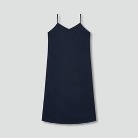 JAJU [JAJU] Light Linen Blend Bustier Dress_Navy