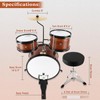 EASTROCK Kids Drum Set, 3 Piece 14'' Junior Drum sets