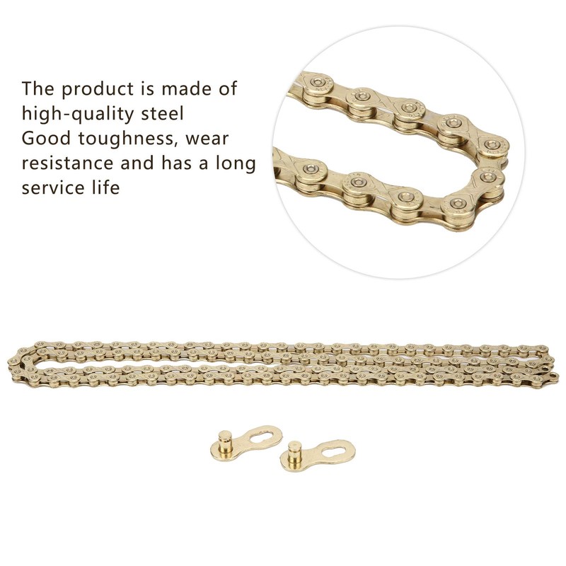 Alomejor Mountain Bike Chain with PowerLink Chain Connector for 10