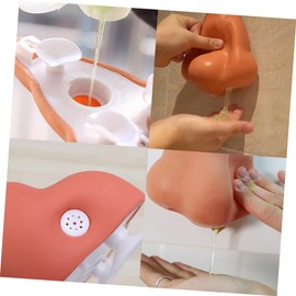 LABRIMP Funny Nose Liquid Soap Dispenser Decorative Bathroom Bottle Shower Accessory Refillable Case