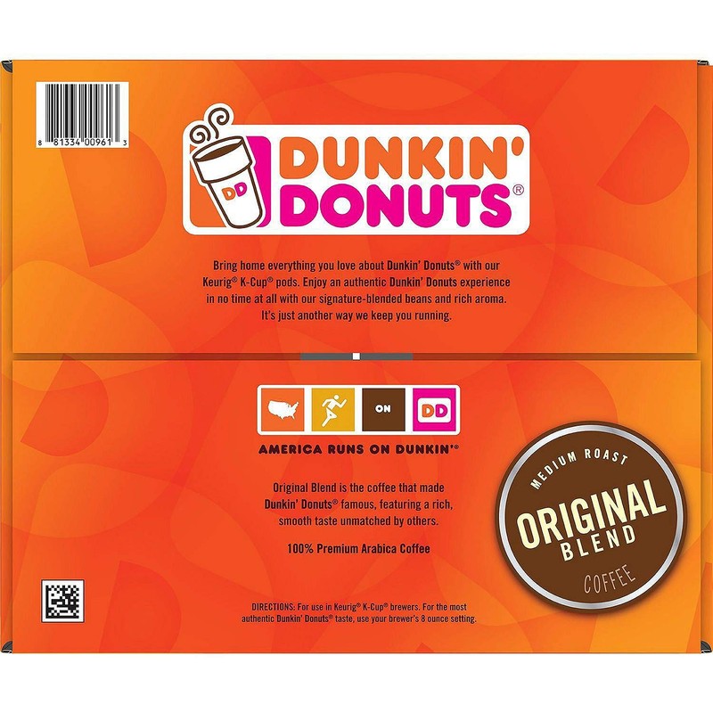 Dunkin' Donuts Original Blend Coffee K-Cup Pods, Box of 72