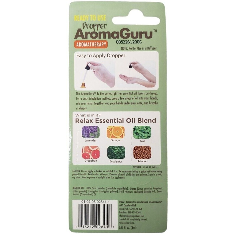 Aroma Guru Lavender & Relax Pure 100% Essential Oil Droppers