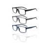 MODFANS Reading Glasses Men Readers 4 Pack,Blue Light Blocking Reding