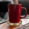 Kichvoe Brass Coasters for Drinks Bronze Gold Coasters Small Brass