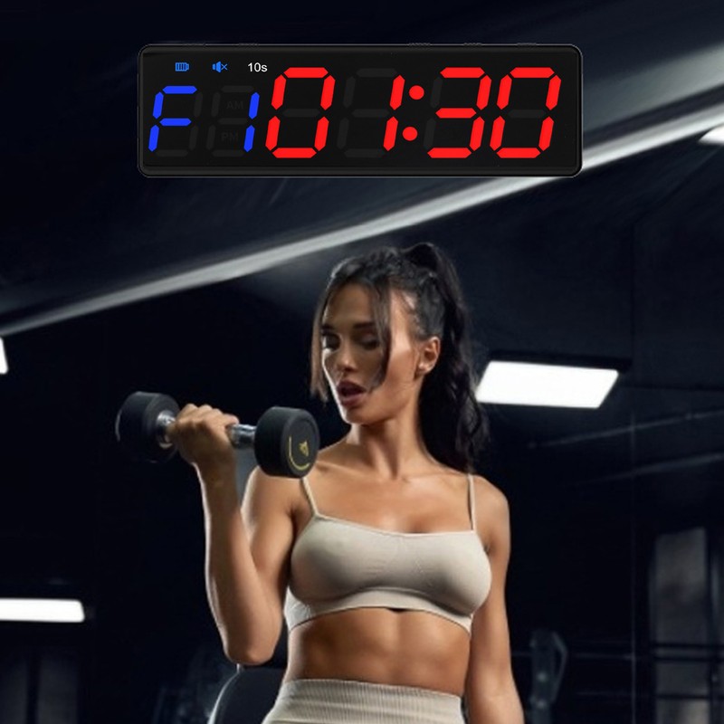 Gym Timer Portable Workout Interval Timer Fitness Clock Large Digital