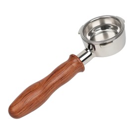 CAPFEI 58mm bottomless portafilter with 3 Ears Compatible with CASABREWS/Gevi 58mm Espresso Machines | with Stainless Steel Filter Basket and Wooden Handle