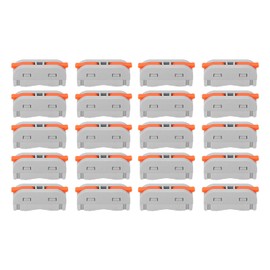 20pcs PCT-2-1M Wire Conductor Connector, Mini Lever?Nut 1?in?1?Out Fast Terminal Block 250V for 0.08?4mm2 Wire