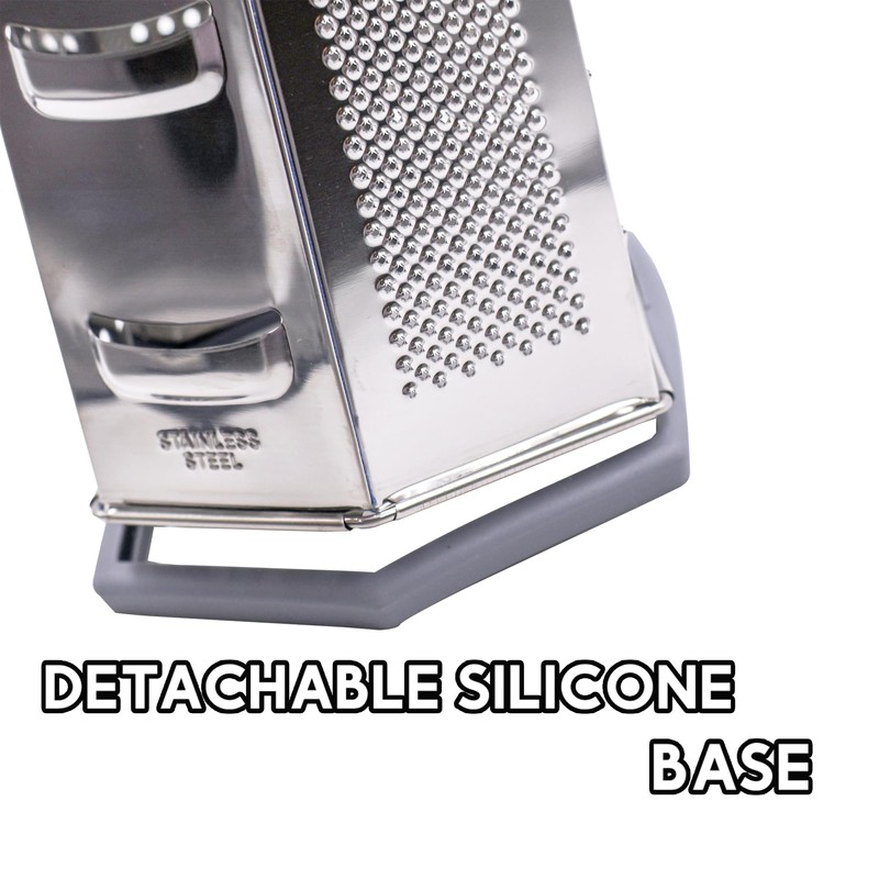 Cheese Grater, Box Graters for Kitchen, 6 Sides Stainless Steel