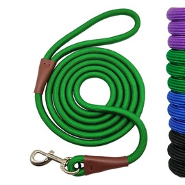SEPXUFORE Rope Dog Leash 6 FT/8 FT/10 FT, Classic Leash 1/2” Strong Nylon Rope Leash for Medium and Large Dogs Outdoor Walking Training Exploring (1/2" x 8 ft, Dark Green)