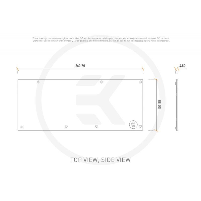 Odestar EK Water Blocks Classic GPU Backplate RX 6800/6900 Plaque