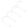 KJM Fashion 2490 Transparent Bioflex Retainer Holder Nose Piercing Stud