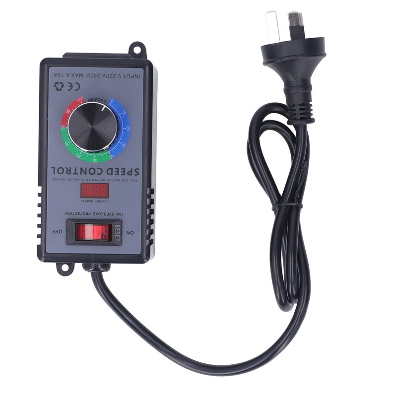 Motor Speed Regulator, 0-220VAC Output Motor Speed Controller 10A Overload