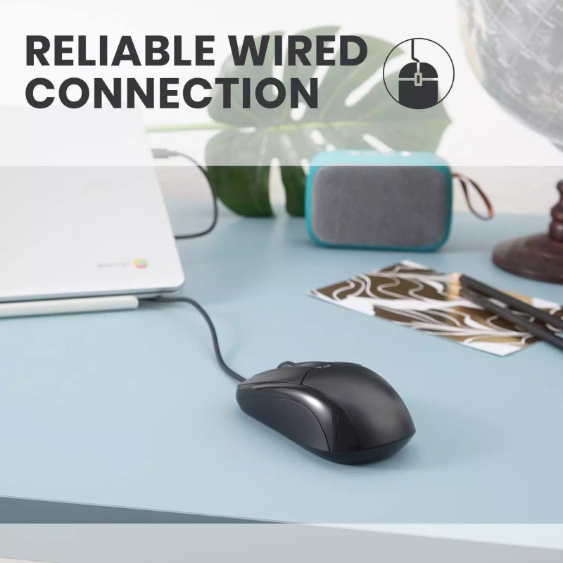 USB 2.0 Optical Wired Scroll Wheel Mouse PC Laptop Notebook