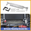 Partuto Universal Oil Cooler Mounting Bracket Kit 330mm Silver Tone