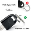 Side Pushing Titanium Key Ring for Key Carabiner Anti-Slip Design