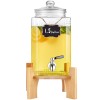 1.5 Gallon Stainless Steel Spigot Iced Beverage Dispenser Glass Juice