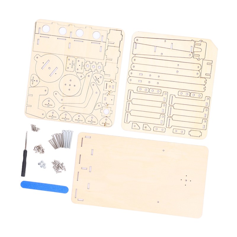 Robot Arm Building Toy Hydraulic Wooden Mechanical Model Tool Set