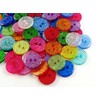 13mm Assorted Glitter Buttons - Mixed Colours (50 Buttons)