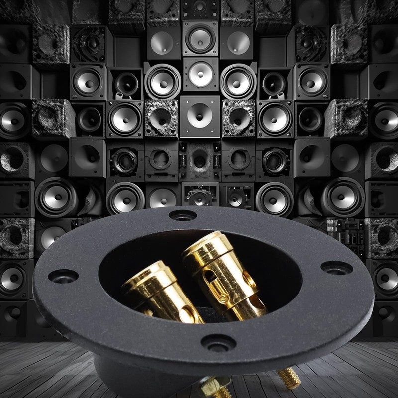 Pastlla 2Pcs 3" x 3" Speaker Box Terminal Cup DIY