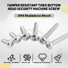 Hilitchi 50 Pcs M5x16mm Stainless Steel Button Head Torx Sheet